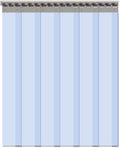 VIZ-PRO 6PCS Strip Door Curtain for 3ft X 7ft Doors - Clear PVC