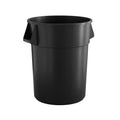 55 Gallon Black Round Commercial Trash Can for Heavy-Duty Use