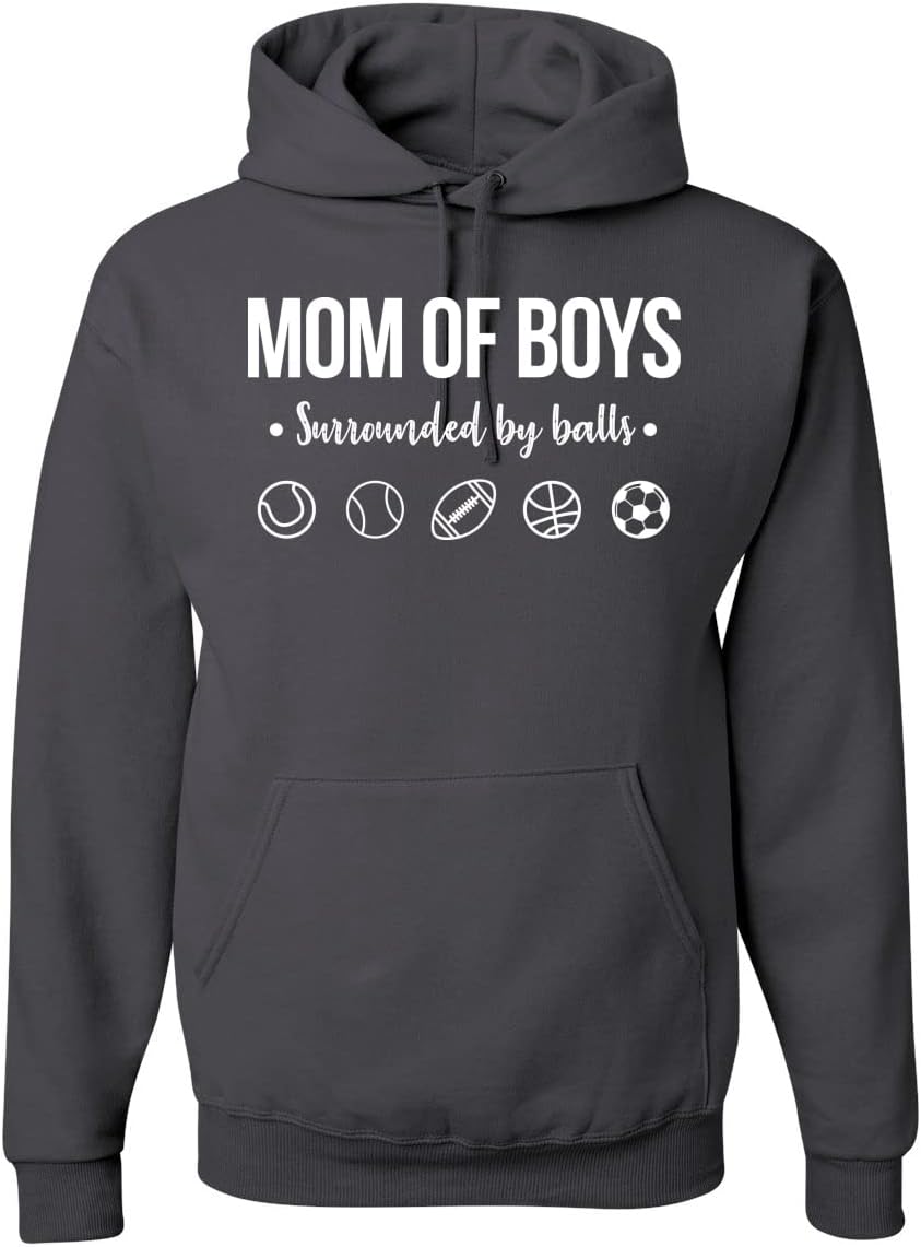 Wild Bobby Mom of Boys Hoodie for Sports Lovers and Wives