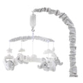 Soft Grey Musical Baby Crib Mobile with Adorable Elephants
