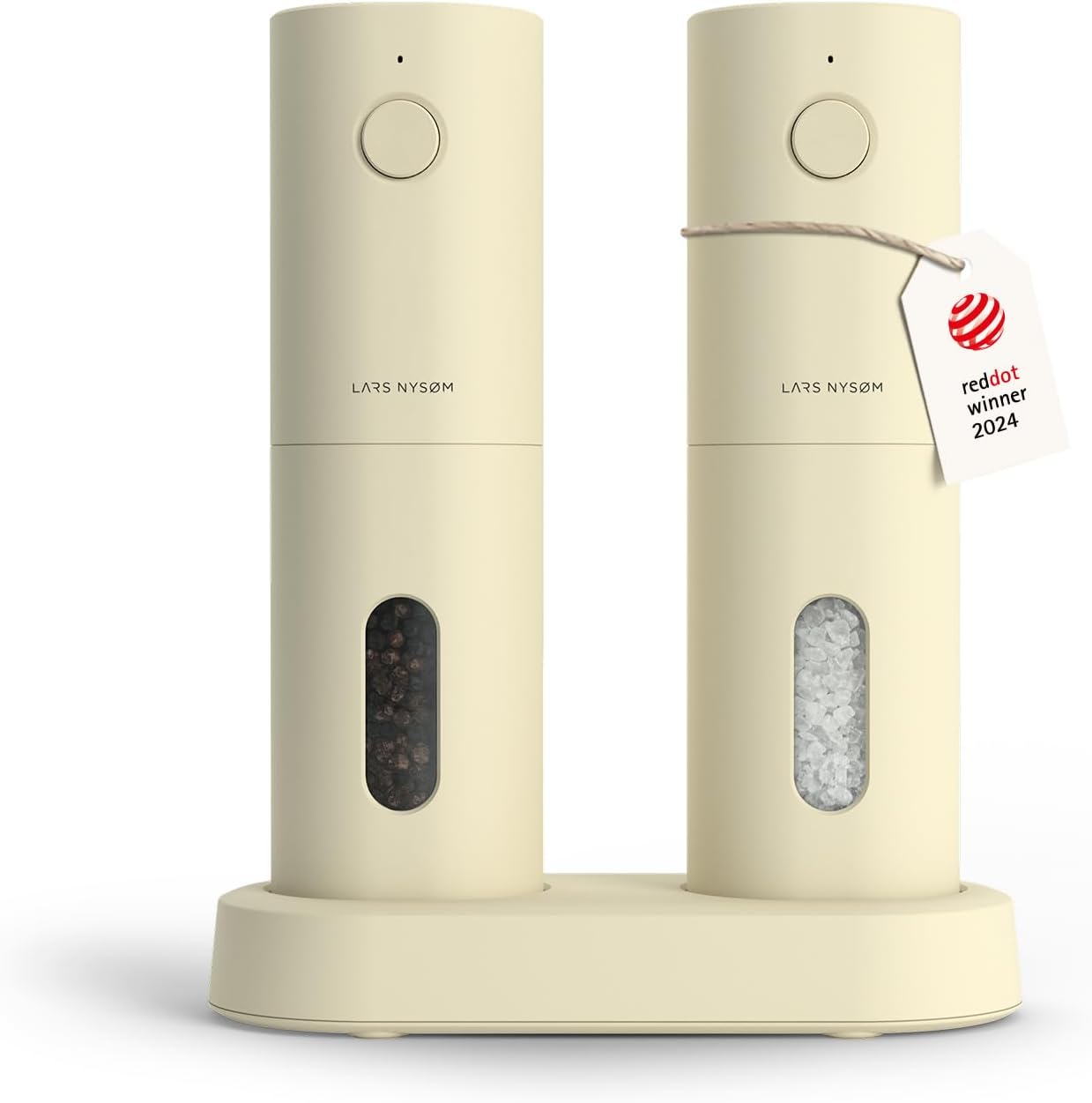 LARS NYSM Electric Salt and Pepper Grinder Set with LED Light