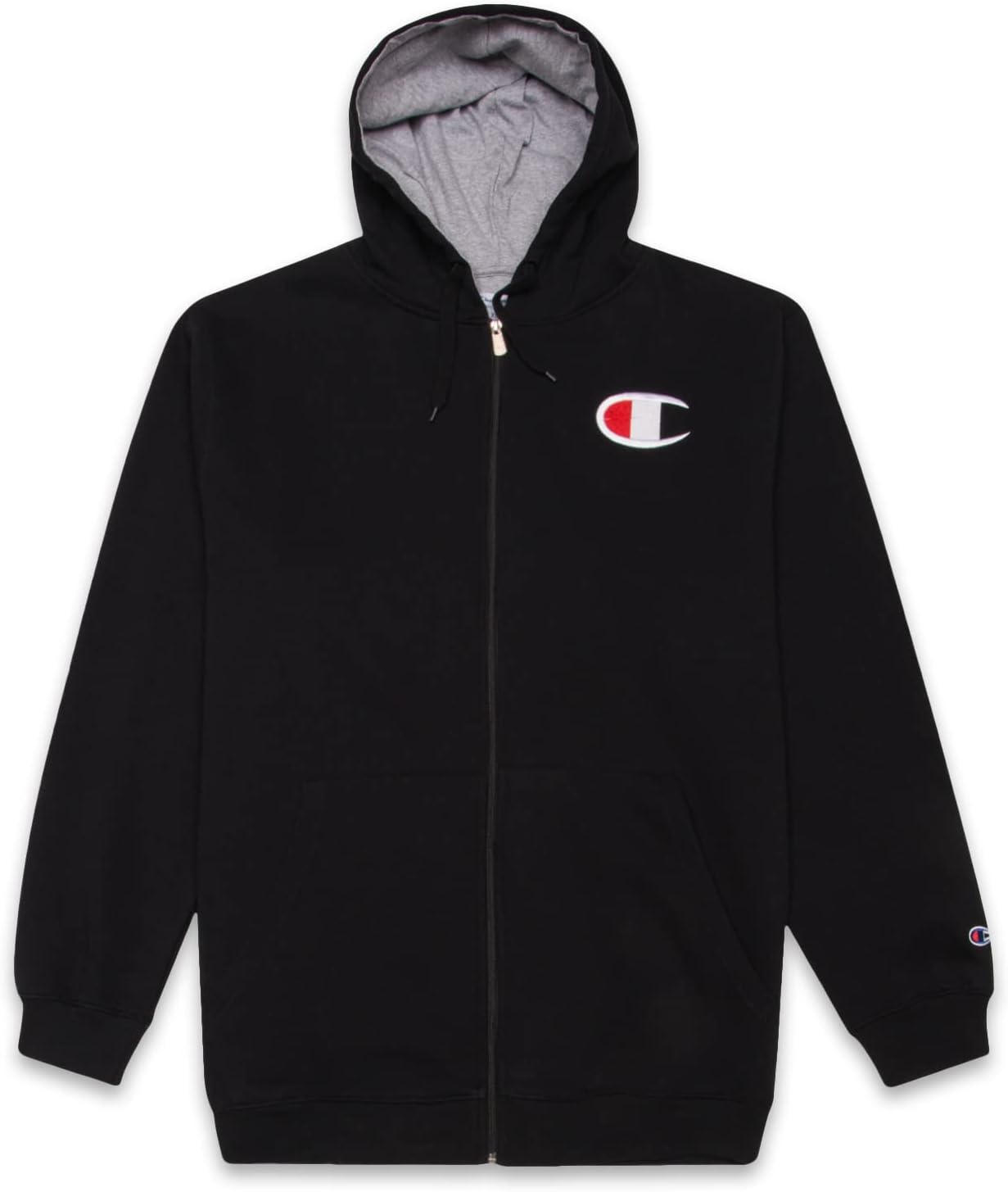 Champion Mens Big and Tall Full Zip Hoodie for Comfort and Style