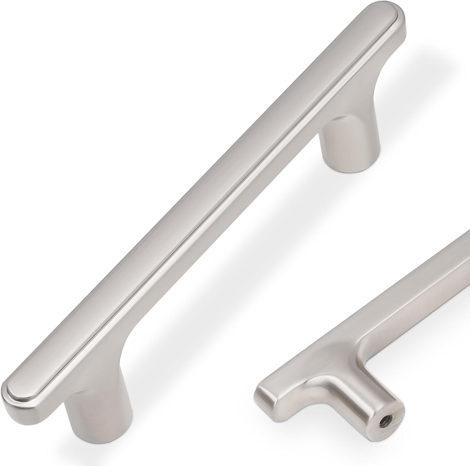 COTYKILEY 10 Pack 3 Inch Brushed Satin Nickel Cabinet Handles