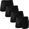BAMBOO COOL Mens Underwear Trunks for Man Soft Waistband Open-fly