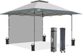 Eagle Peak 13x13 Pop-Up Canopy Tent with Side Wall for Outdoor Shade