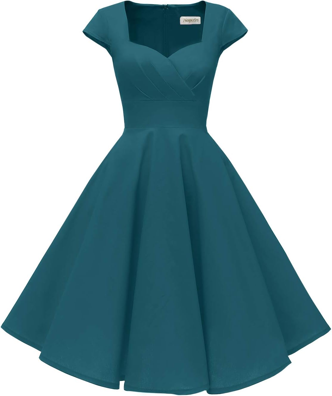 Hanpceirs Women's Cap Sleeve 1950s Retro Vintage Cocktail Dress