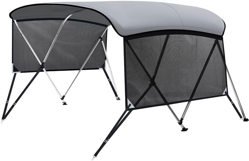 KAKIT 3 4 Bow Bimini Tops with Mesh Sidewalls for Boats