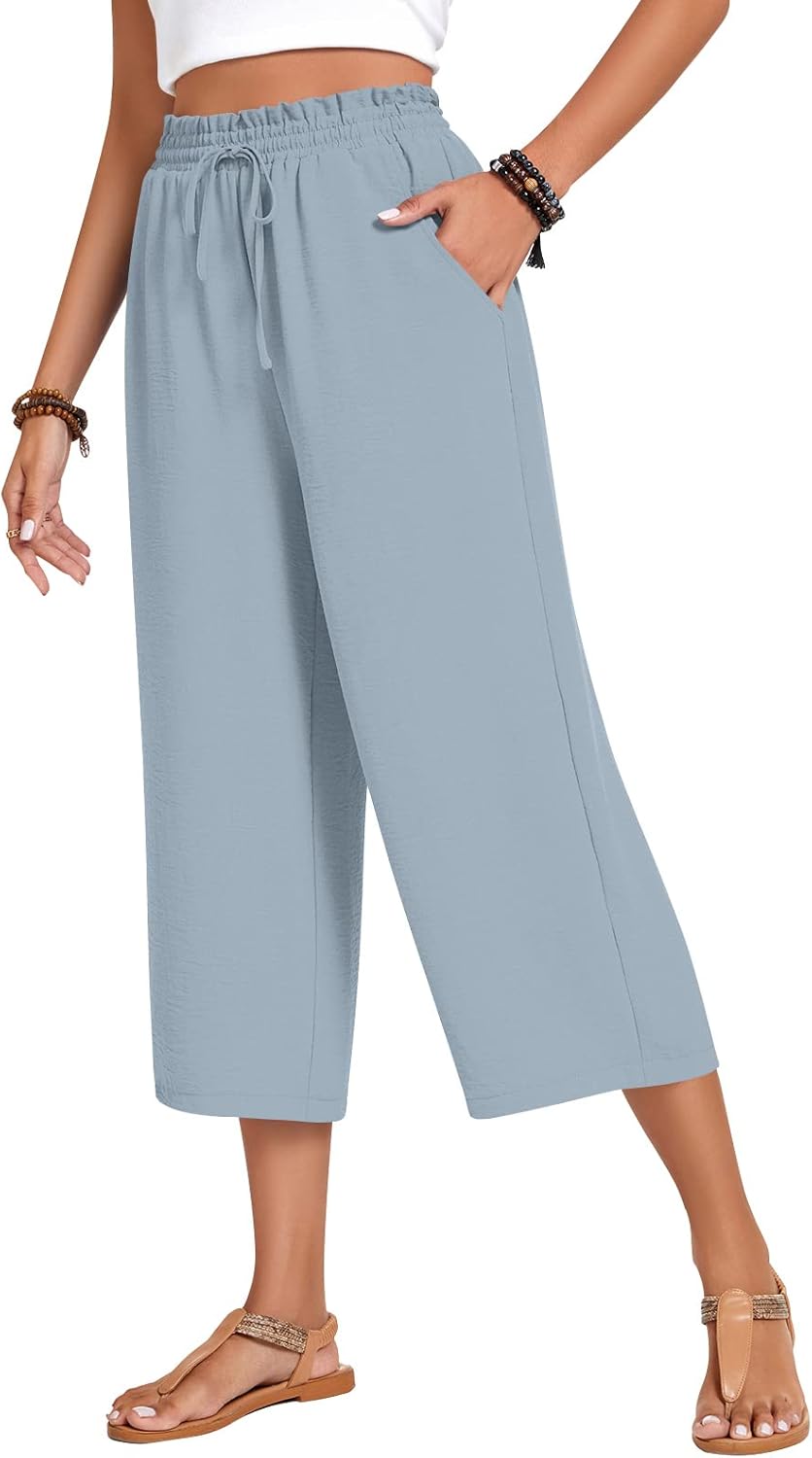 Anyhold Women's Capri Pants for Casual Comfort and Style