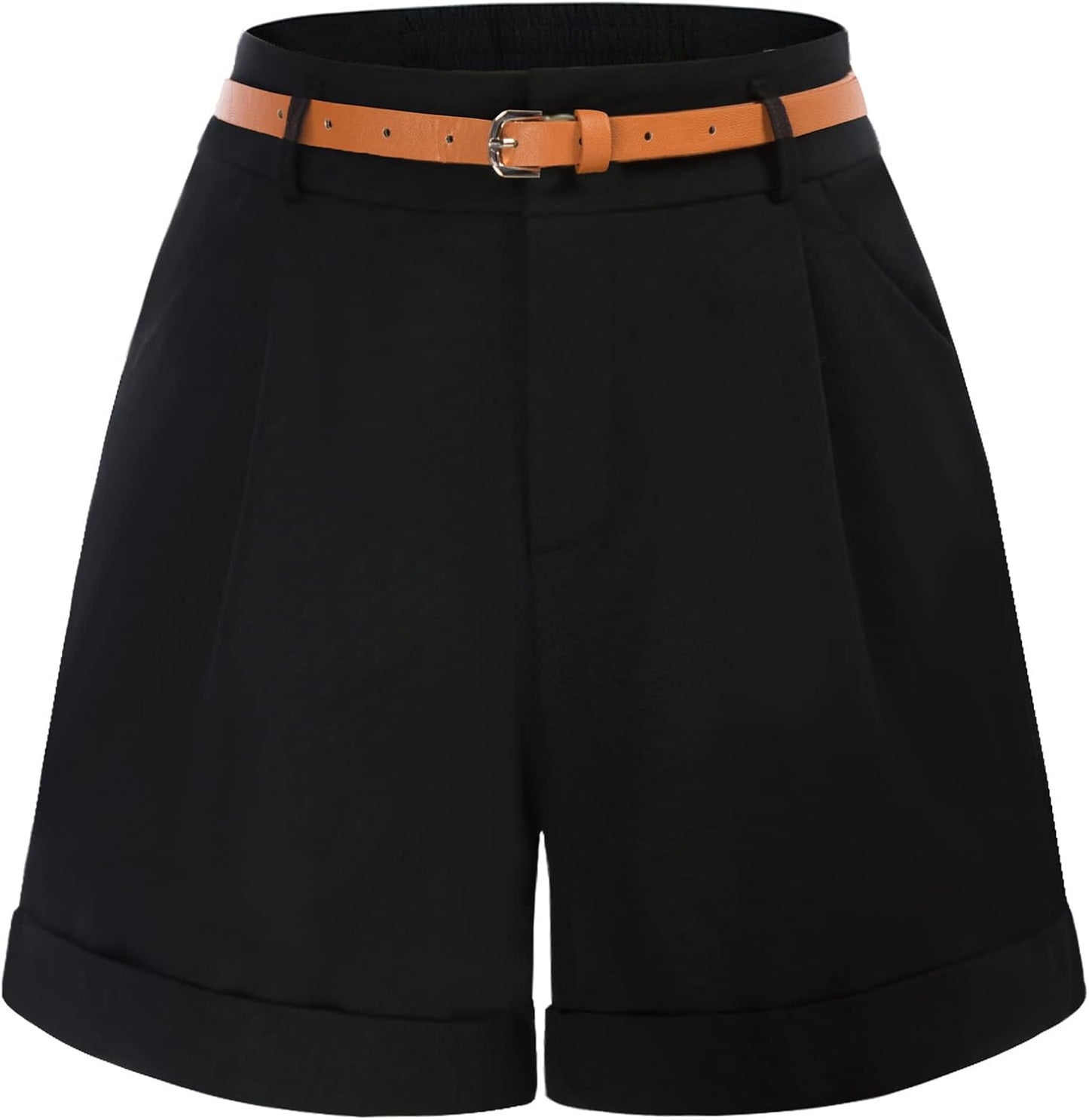 Belle Poque Women Bermuda Shorts with Elastic Waist & Pockets
