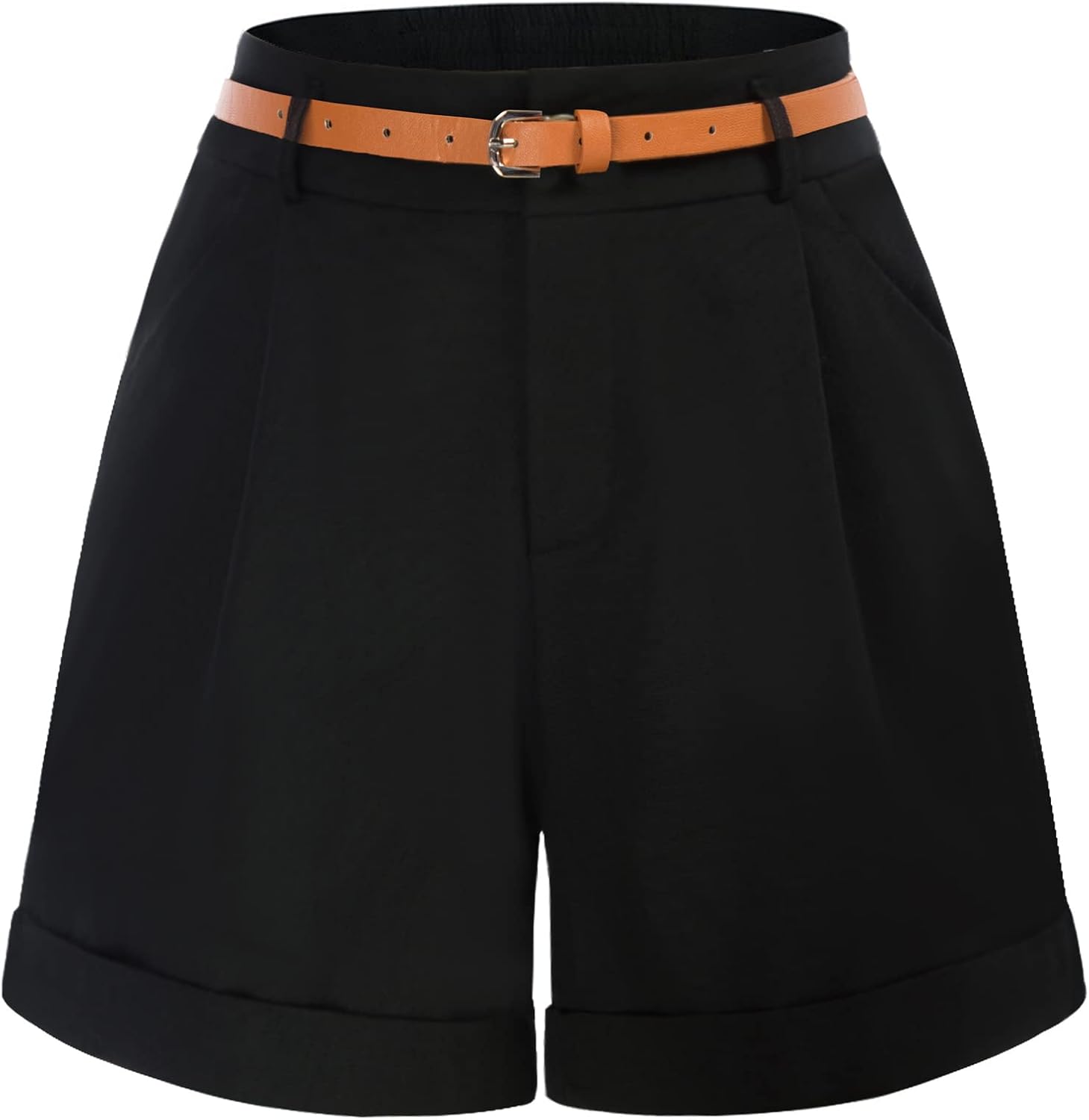 Belle Poque Women Bermuda Shorts with Elastic Waist & Pockets