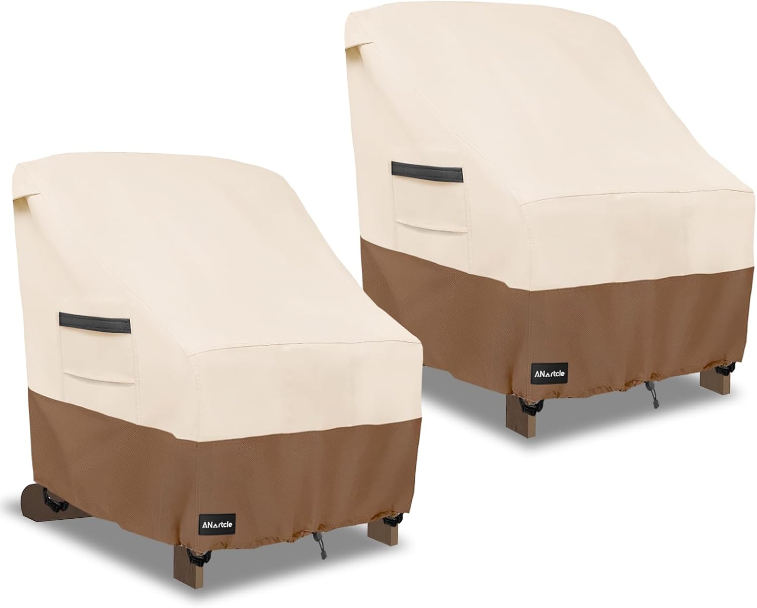 Patio Adirondack Chair Cover 2 Pack for Heavy Duty Protection