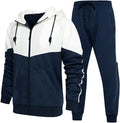 Men's Hooded Athletic Tracksuit 2 Piece Patchwork - Warm Fit