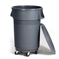 32 Gallon Outdoor Trash Can with Lid and Wheels - Large Capacity, Odor