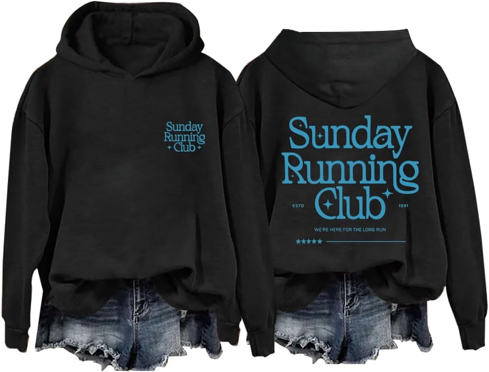 Retro Sunday Running Club Hoodie - Comfy & Stylish!