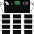 Server Aprons with 3 Pockets Waist Apron for Servers - 24 Pack