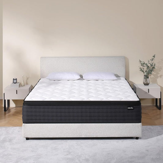 12 Inch Hybrid Memory Foam King Size Mattress for Comfort