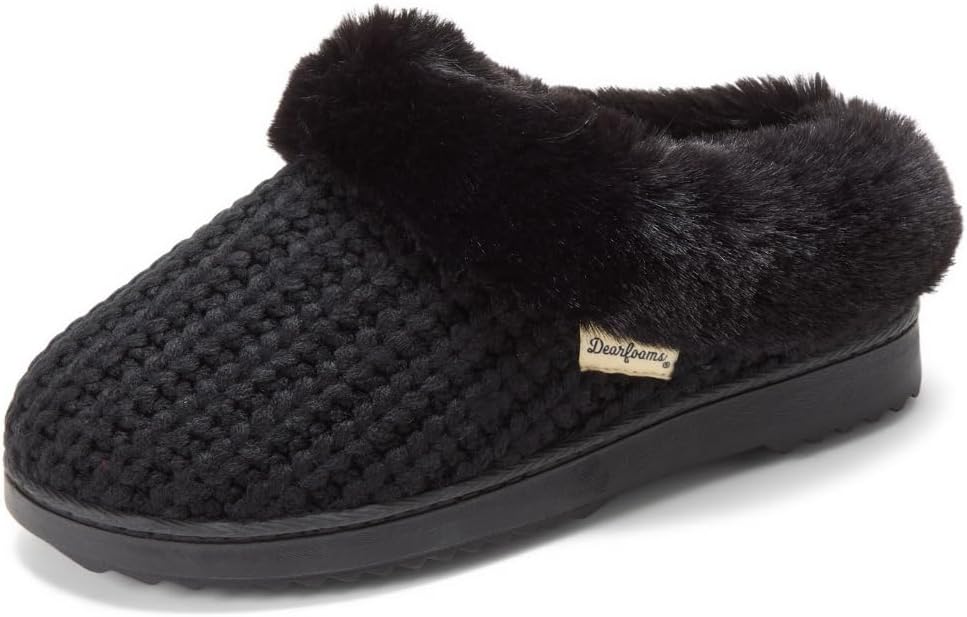 Dearfoams Women's Memory Foam Cozy House Slippers for Comfort