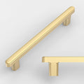 Amerdeco 10 Pack Brushed Gold Cabinet Pulls 5 in Hole Center - Modern