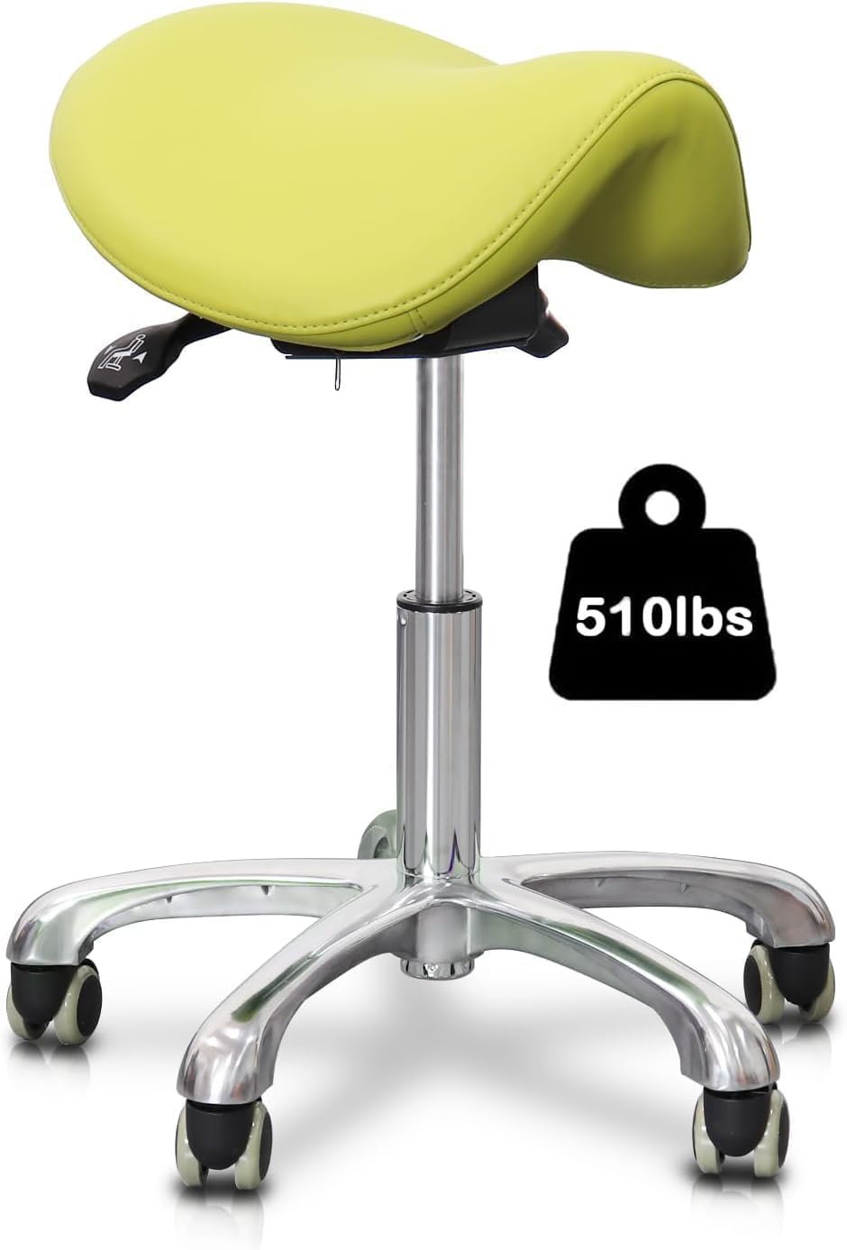 Ergonomic Saddle Stool with Hydraulic Lift for Office Use