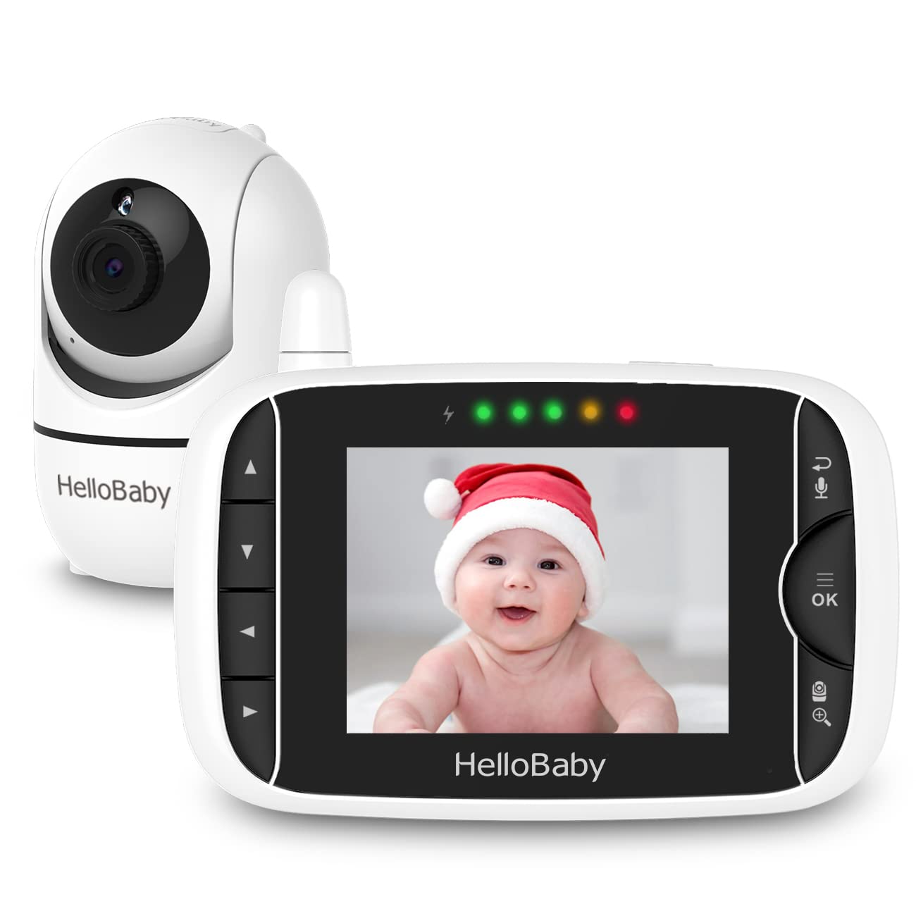 HelloBaby Video Monitor: Remote Pan-Tilt-Zoom, Night Vision