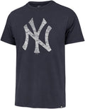 47 MLB Men's Team Color Distressed Logo Short Sleeve Tee