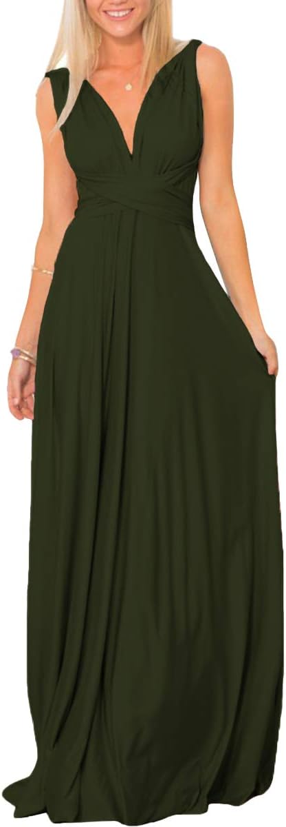 Women Transformer Evening Long Prom Dress Multi-Way Wrap Gown