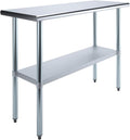 Stainless Steel Work Table 18 in x 48 in - Heavy-Duty Prep Table