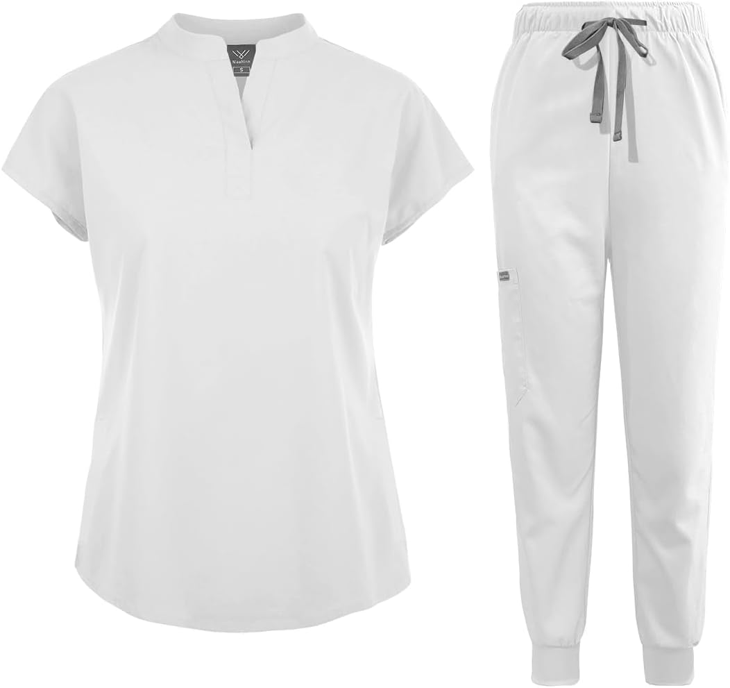 Niaahinn Scrubs Set for Women: Stylish Nurse Uniform Jogger Suit