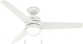 Hunter Fan 52 in Fresh White Outdoor/Indoor Ceiling Fan - Quiet
