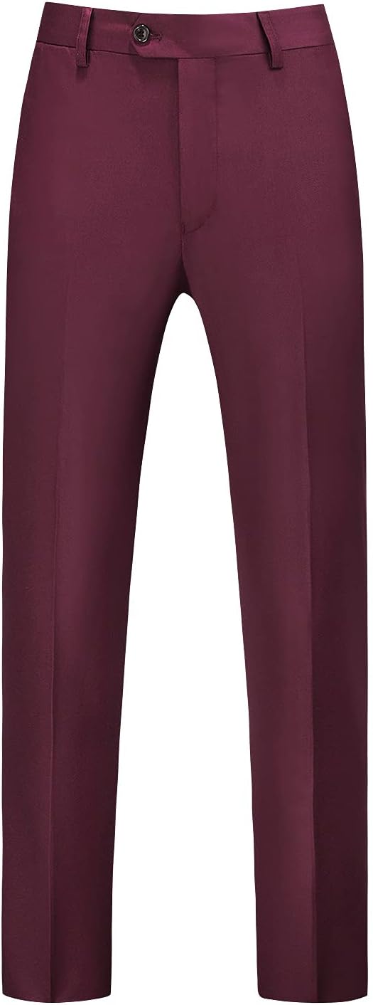 MOGU Mens Front Flat Casual Dress Pants Slim Fit for Every Occasion