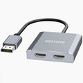 DisplayPort to Dual HDMI Adapter for 4K@60Hz Extended Displays
