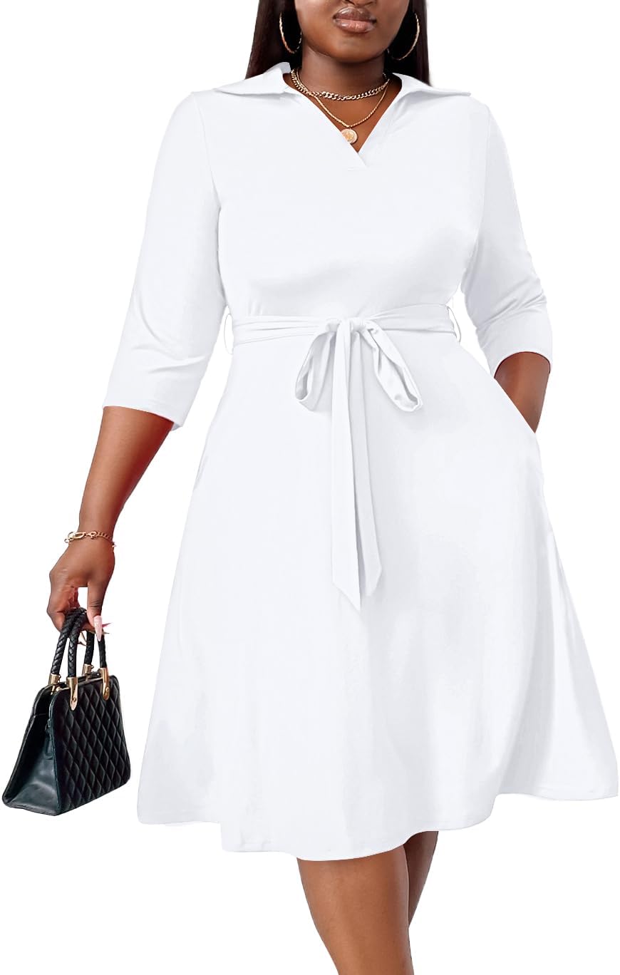 Plus Size Midi Dress for Women - Stylish Summer Cocktail Wear