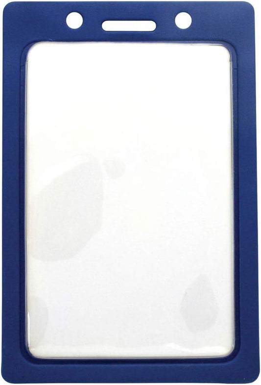 Bulk 100 Pack Vertical Color-Frame Badge Holder for ID Cards