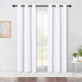 NICETOWN 50% Blackout White Curtain Set for Modern Living