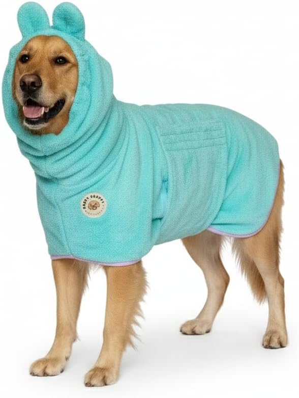 Ultra-Absorbent Dog Towel Robe for Quick Drying Dogs & Cats