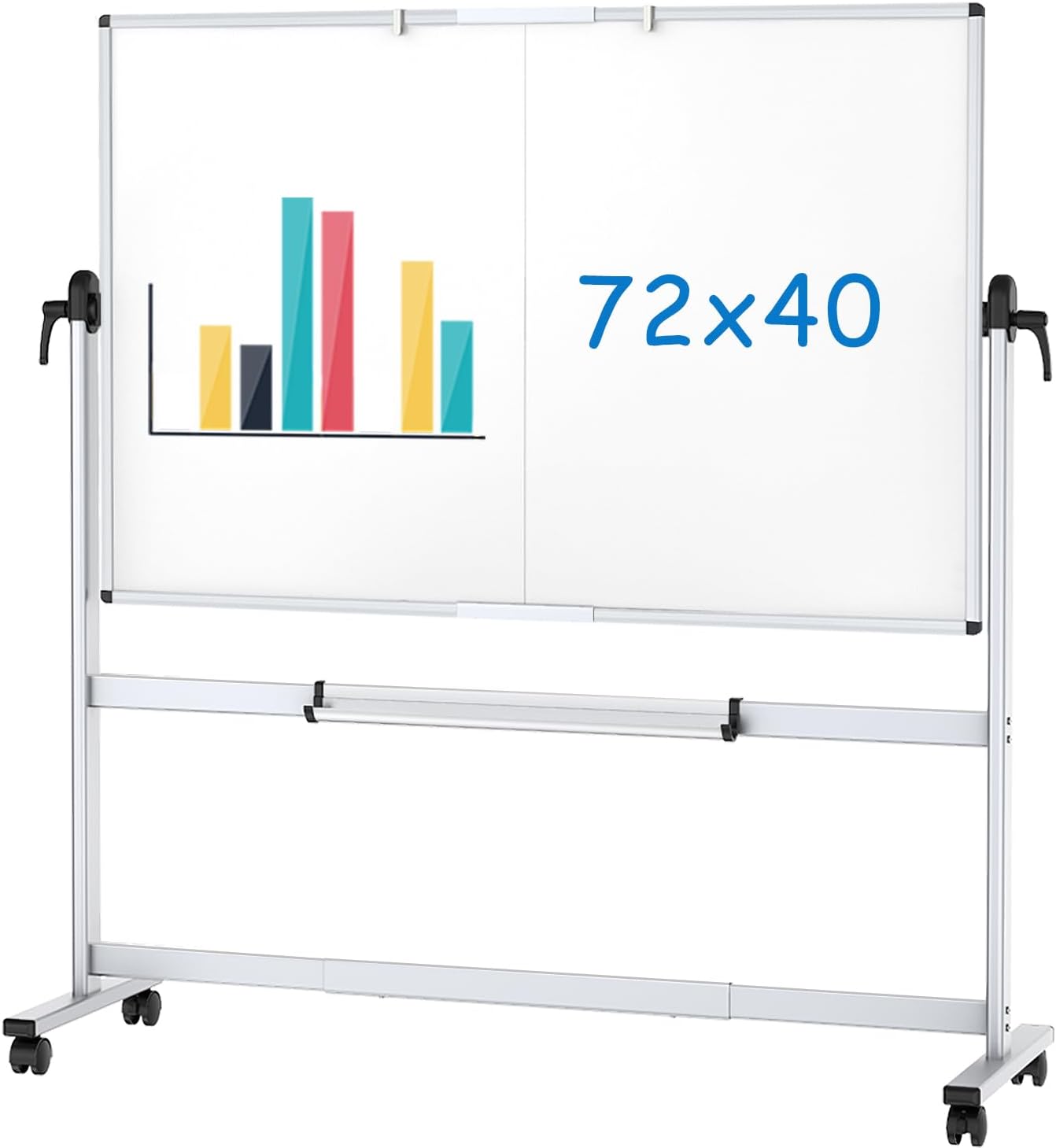 VIZ-PRO Double-Sided Mobile Whiteboard for Efficient Presentations