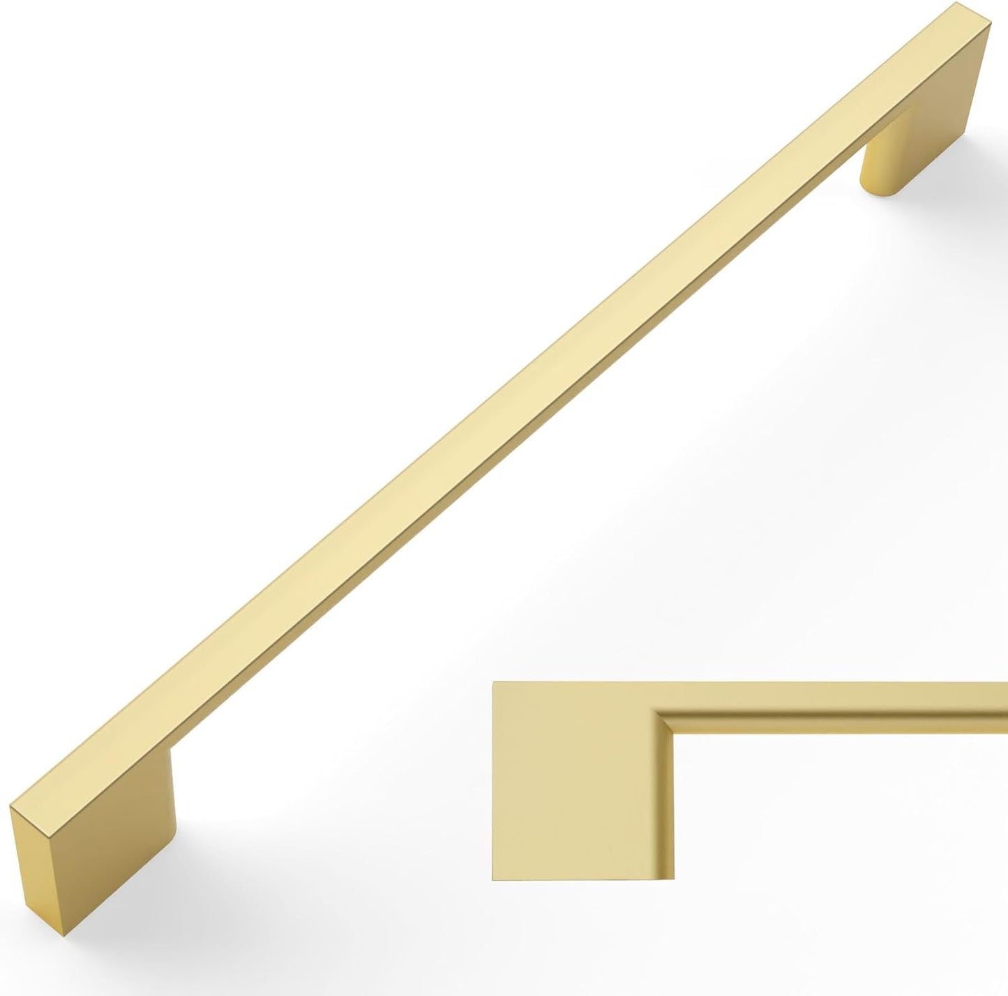 Amerdeco 10 Pack Brushed Gold Cabinet Pulls for Kitchen Use