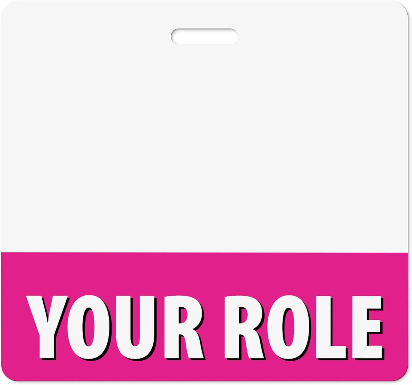 Bulk Custom Bright Pink Horizontal Badge Buddies ID Backer Cards