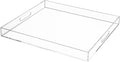 Clear Rectangular 18x20 in Acrylic Ottoman Tray - Large Serving