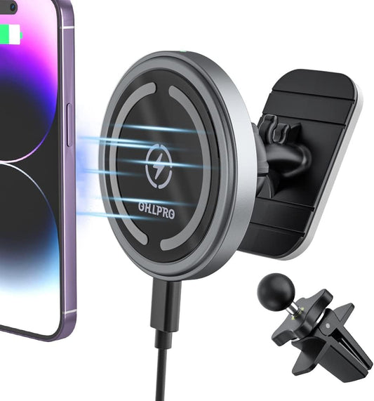 15W Fast Charging MagSafe Car Mount - OHLPRO iPhone Holder
