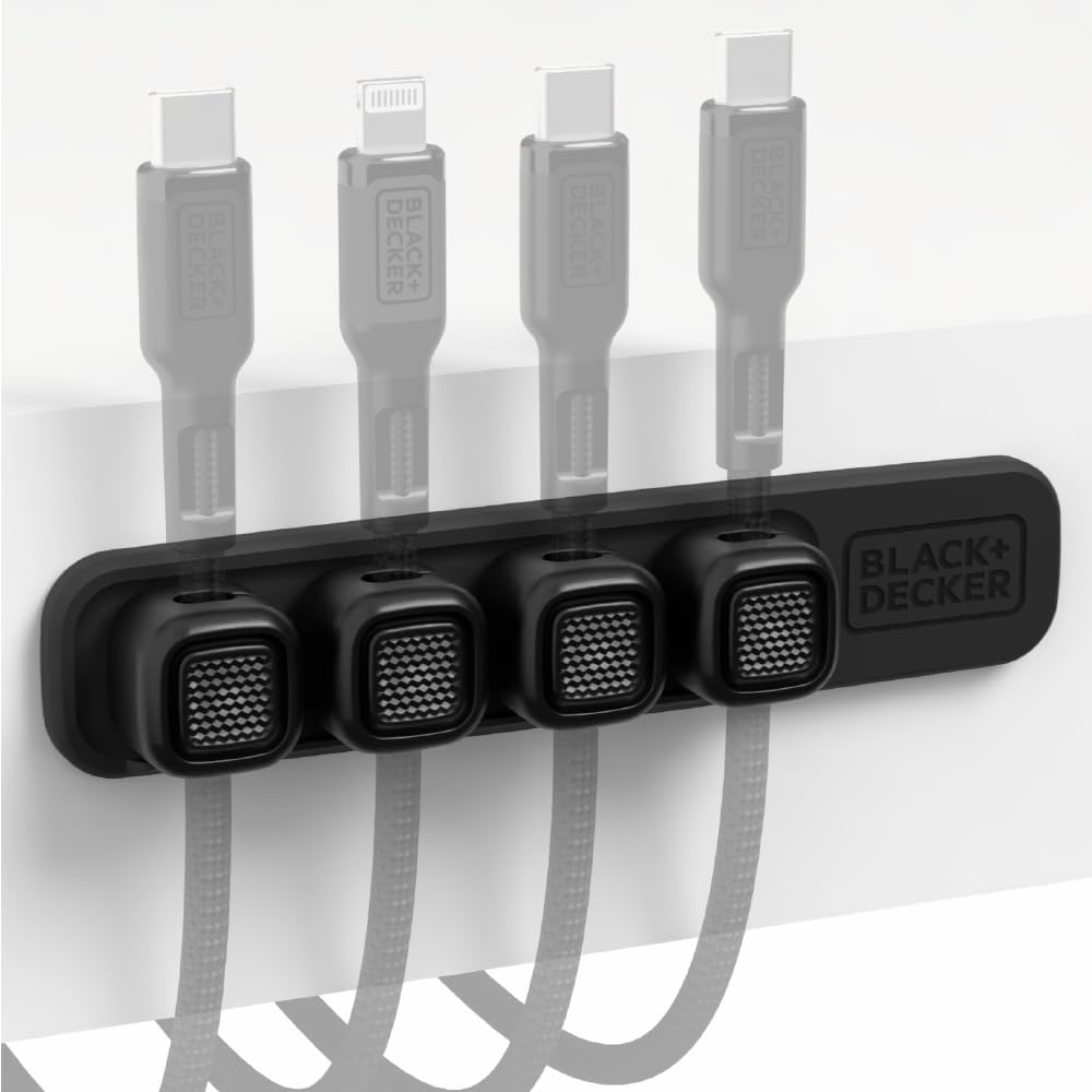 Organize Wires Effortlessly with 4-Pack Magnetic Clips