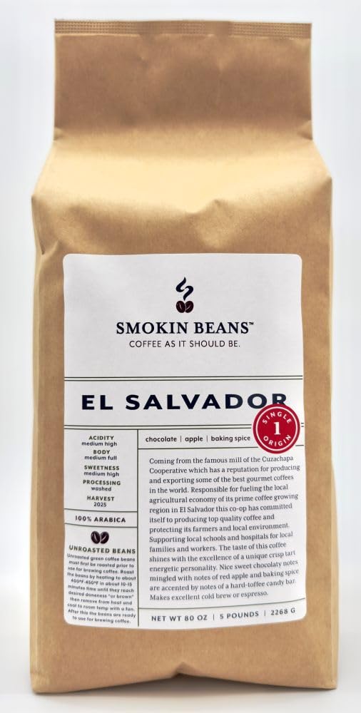 5-Pound Unroasted Green Arabica Coffee Beans for Home Roasting