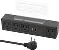 Under Desk Power Strip with USB C and USB A Ports - Space Saving Surge