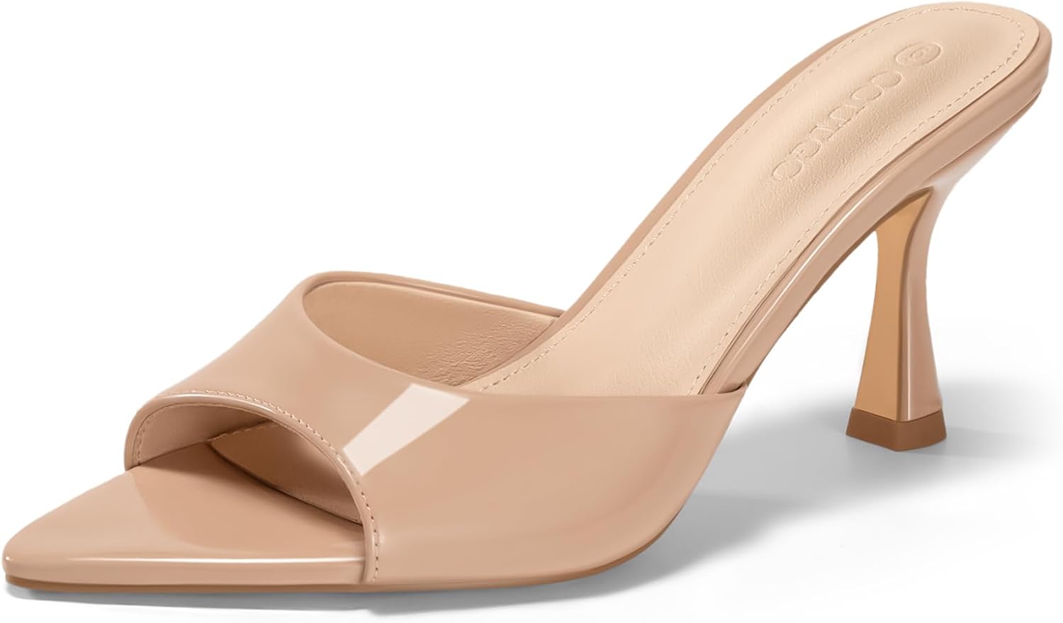 Coutgo Womens Heeled Mules for Elegant Style and Comfort