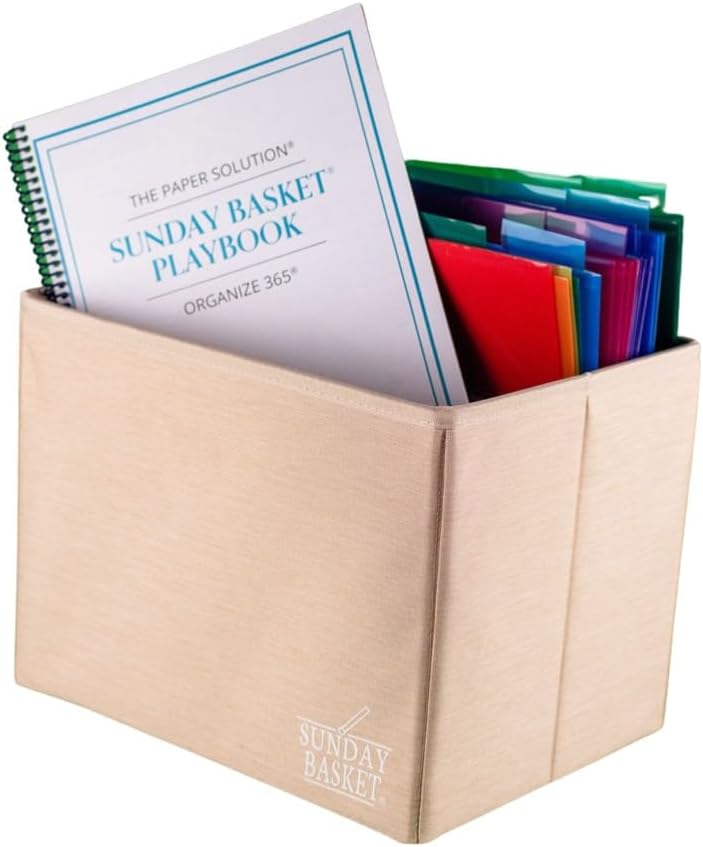 Complete Sunday Basket System for Home Office Organization