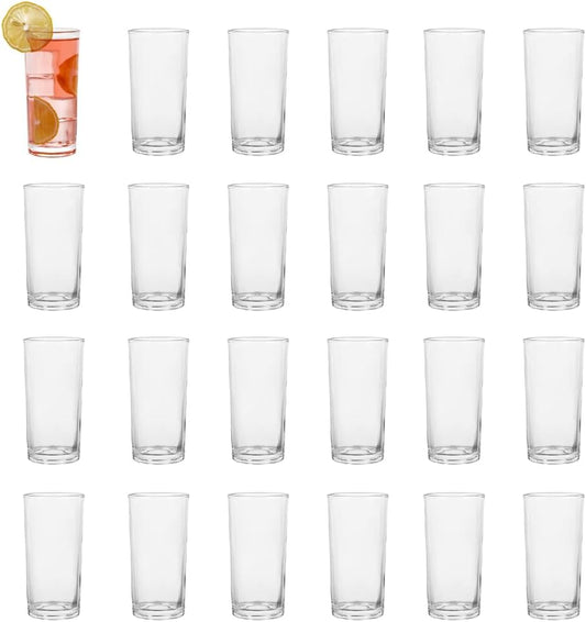 Highball Glasses Set of 24 - 8oz Tall Drinking Glasses