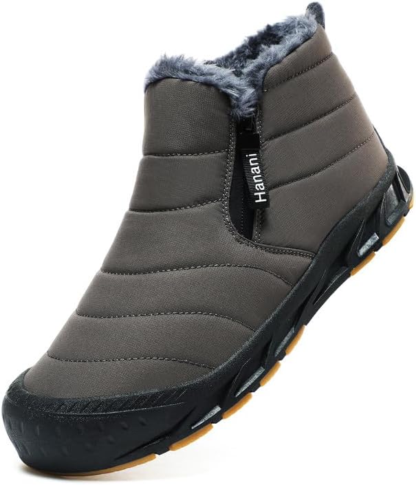 Hanani Mens Snow Boots Waterproof Winter Boots for Comfort