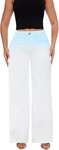 ONESO Mid-Low Rise Baggy Jeans Wide Leg for Women - Comfortable are