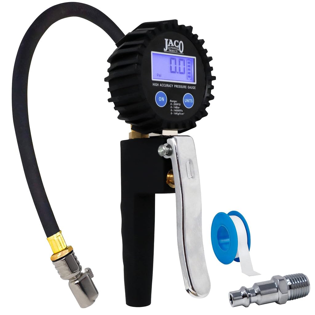 JACO FlowPro 2.0 Digital Tire Inflator with Pressure Gauge