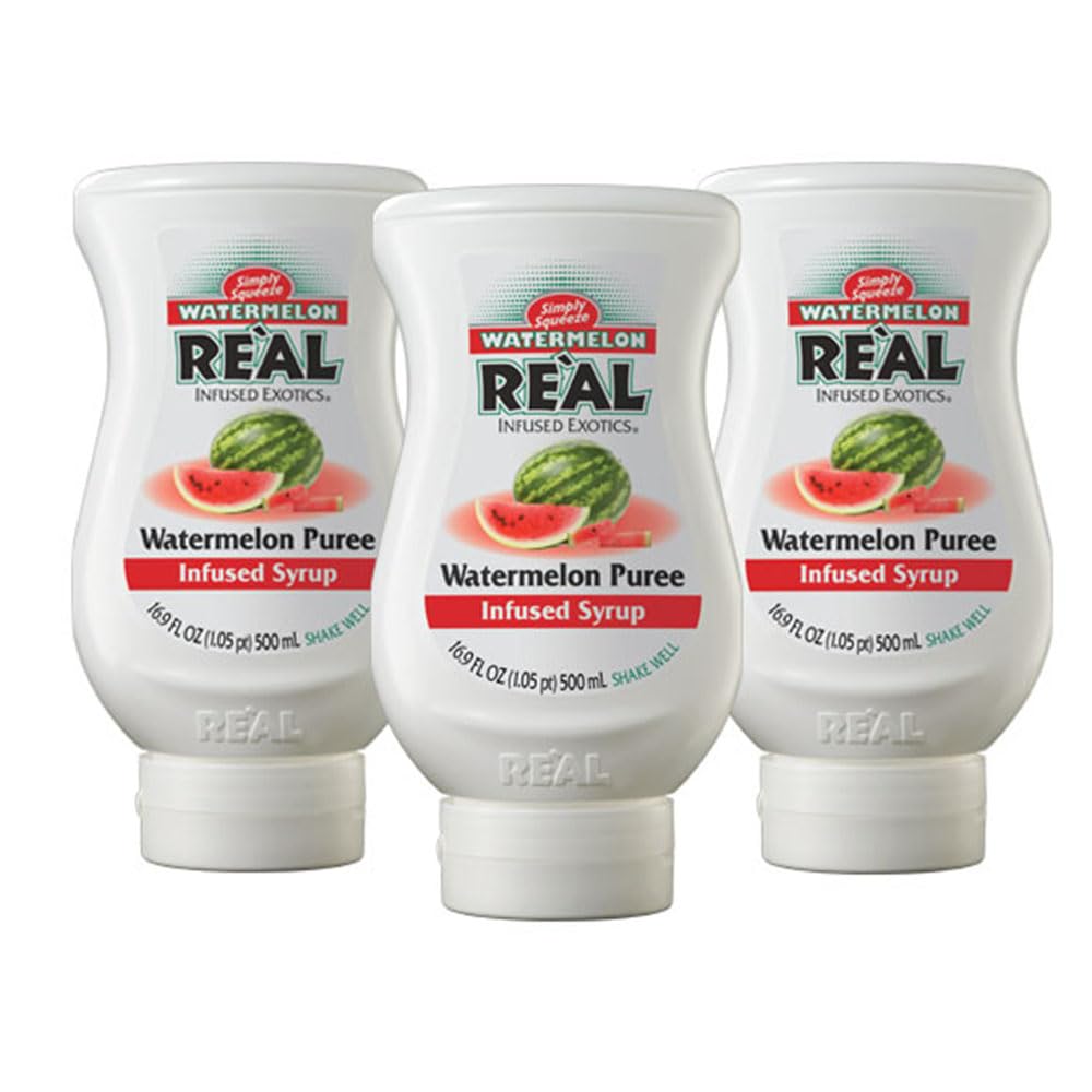 Watermelon Puree Infused Syrup Pack of 3 for All Your Drinks